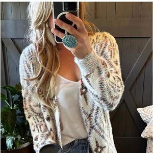 New Bohemian Soft Cardigan Boho Sweater Western Southwest Modern Top
